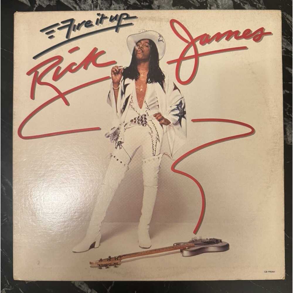 Rick James Fire It Up LP (1979) G8-990M1 Vinyl VG SIGNED